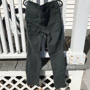 AEO slim fit khakis dark green